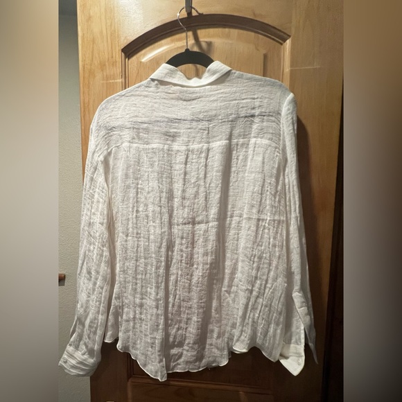 ZARA OVERSIZED LINEN SHIRT - Picture 5 of 5